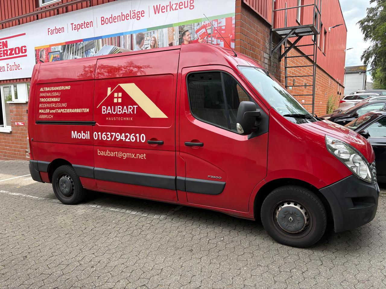 BAUBART Haustechnik Firmenfahrzeug